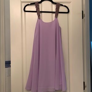 Purple beaded shift dress